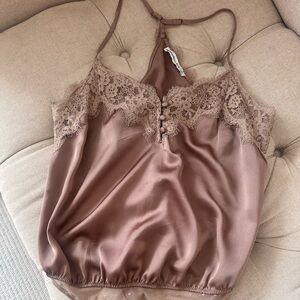 (SOLD) abercrombie satin lace cami body suit